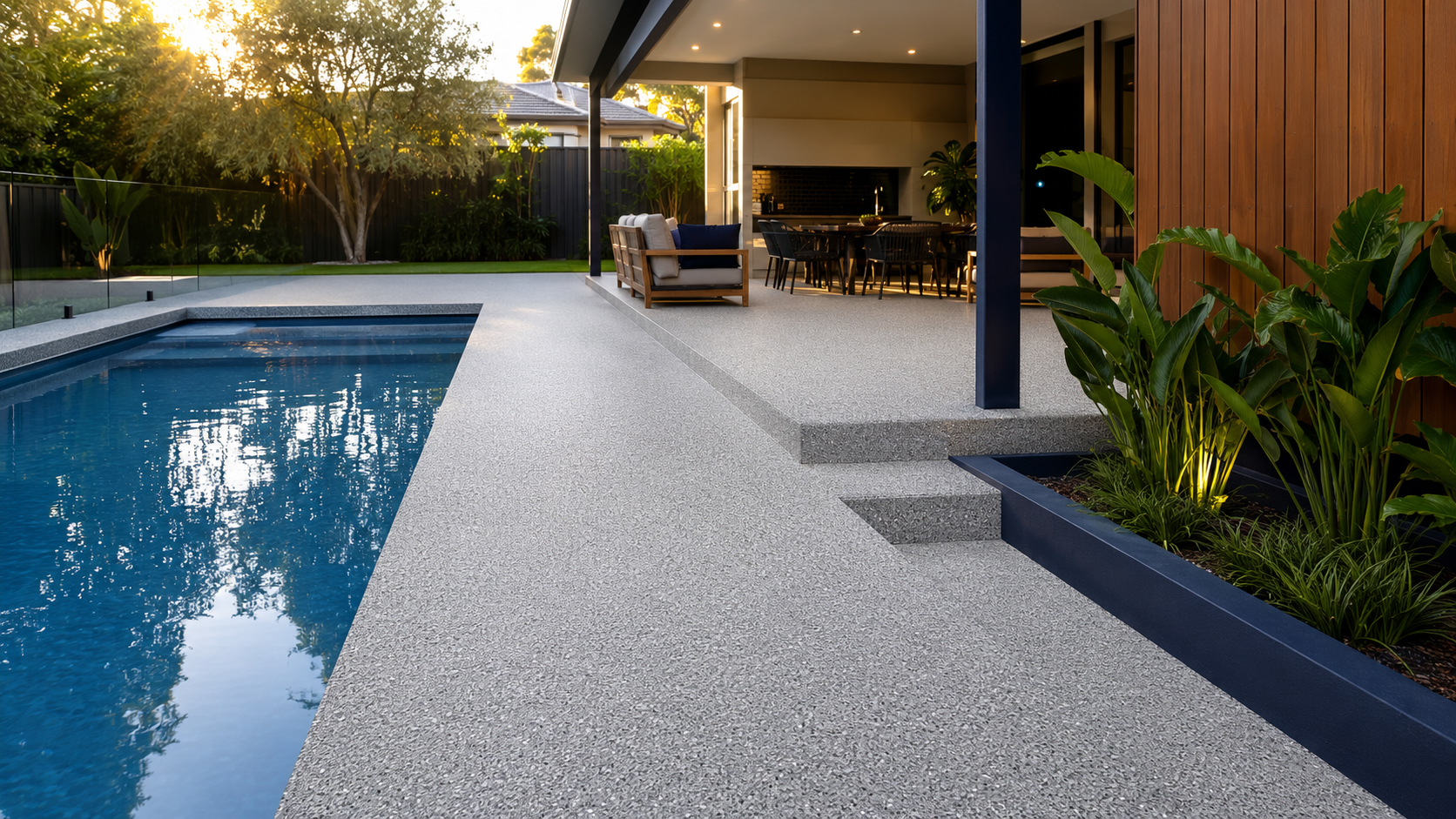 Quartz Shield pool surround flooring concept