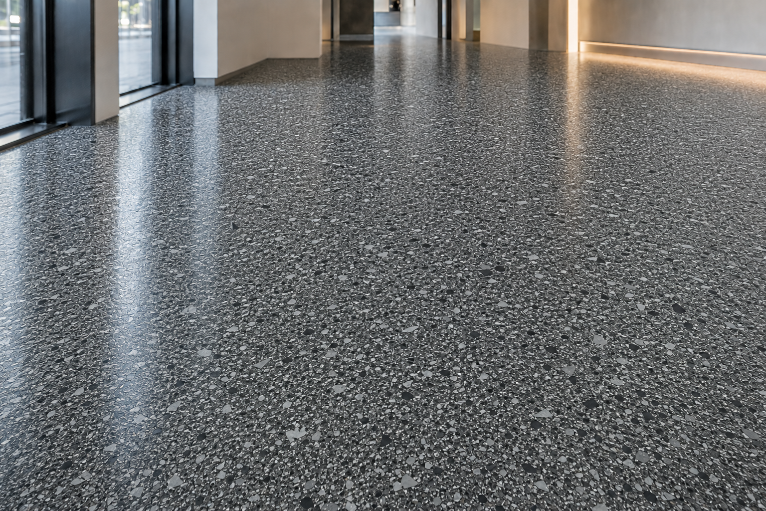 Hyper Flake natural-stone-look flooring concept